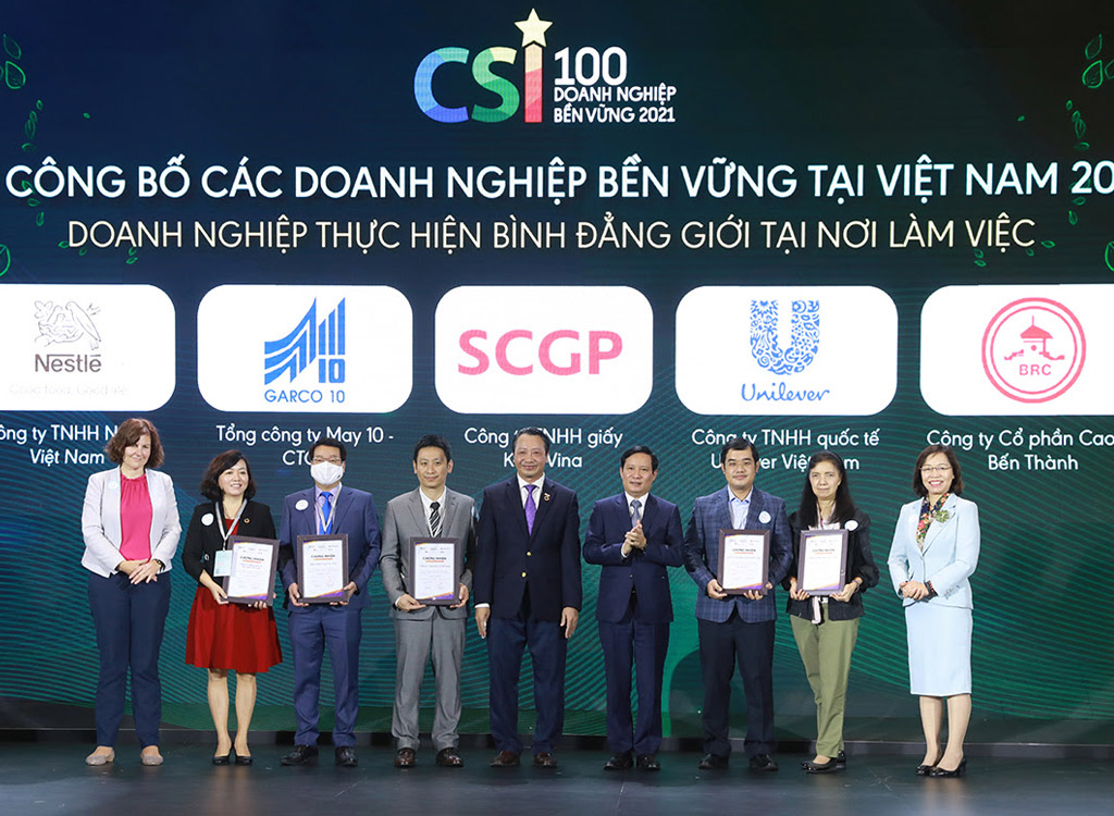 VINH DANH 5 DOANH NGHIỆP TIÊN PHONG TRONG BÌNH ĐẲNG GIỚI TẠI VIỆT NAM NĂM 2021